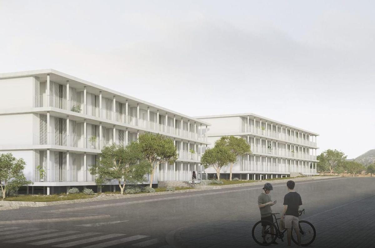 Render de una de las promociones de vivienda pública proyectada por el Consistorio junto al Ibavi. | CAIB