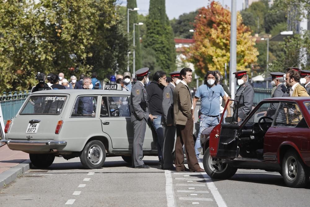 Rodatge a Girona de la pel·lícula «Las leyes de la frontera»