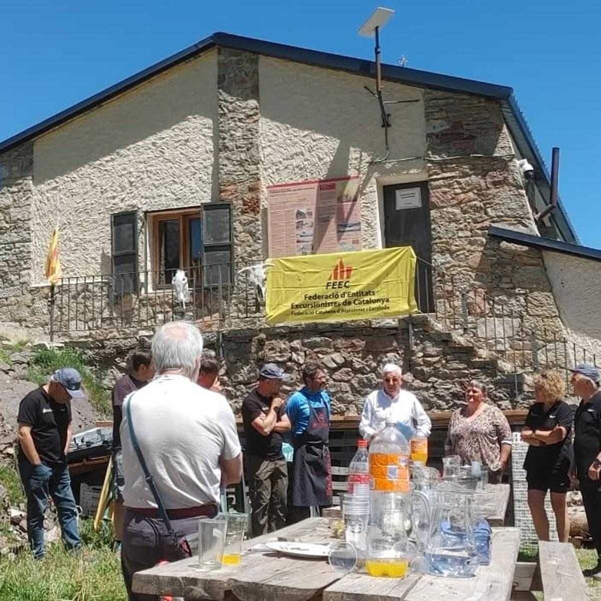 Un acte de celebració dels 50 anyts del Refugi Prat d'Aguiló