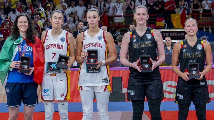 El quinteto ideal, con Carrera y Torrens. | Alberto Nevado
