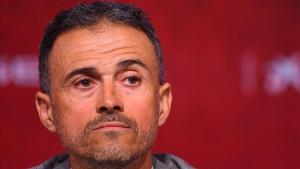 Spain s coach Luis Enrique gives a press conference on November 27  2019 in Madrid during his official presentation  - Luis Enrique returns as coach of Spain and replace Robert Moreno ahead of Euro 2020  Moreno took charge in June after Luis Enrique had resigned to take care of his daughter Xana  who died in August of bone cancer  (Photo by GABRIEL BOUYS   AFP)