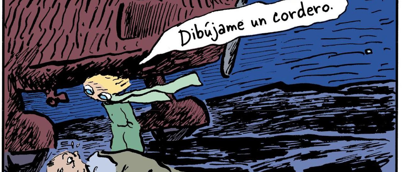 Viñeta incluida en la versión en cómic de &#039;El Principito&#039;, realizada por el francés Joann Sfar.