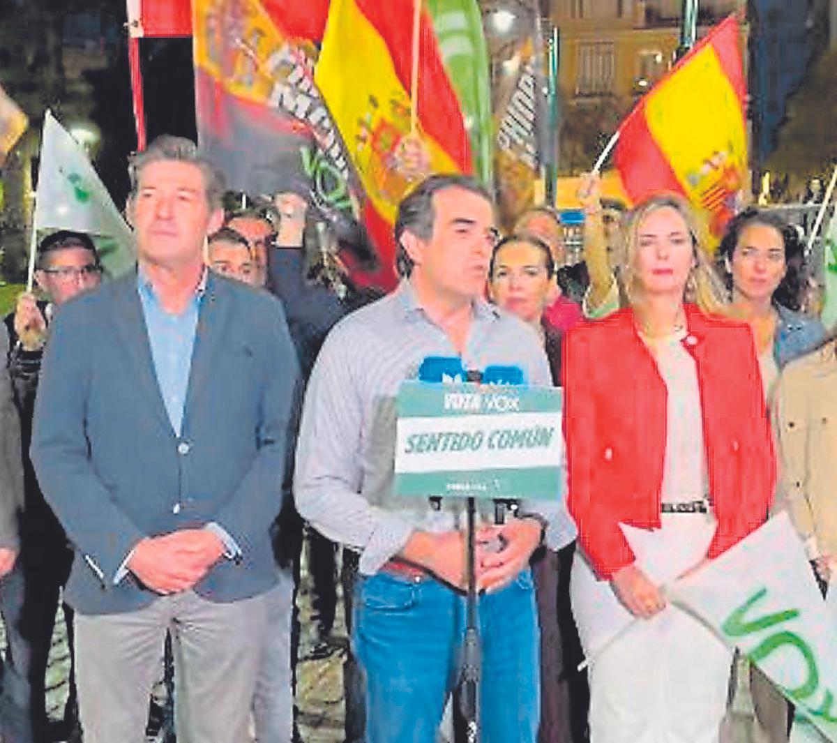 Antonio Sevilla, en el acto de inicio de campaña anoche.