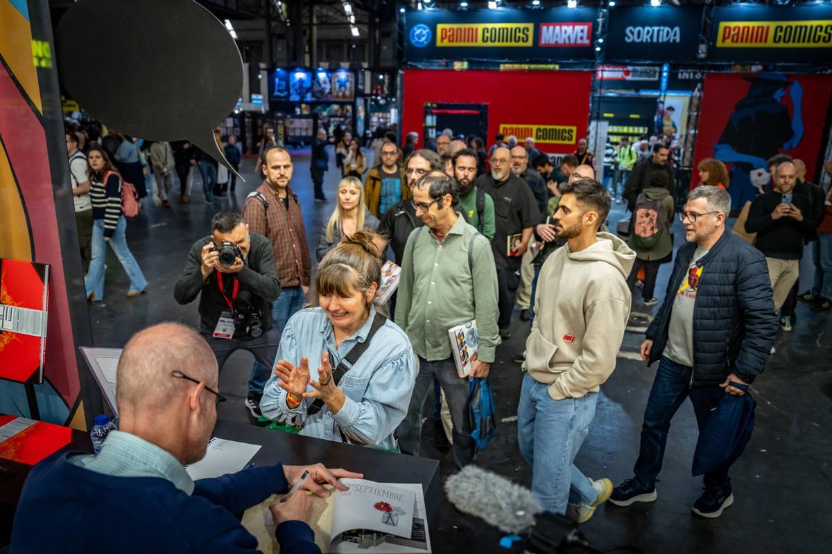 Cola de firmas en el último Salón del Cómic de Barcelona.
