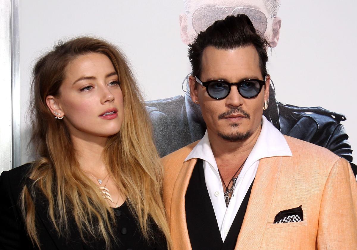 Los actores Amber Heard y Johnny Depp.