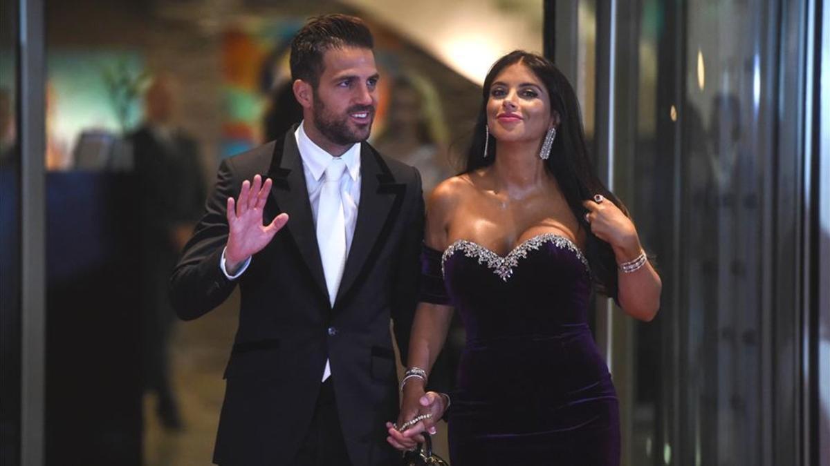 El jugador y su novia durante el casamiento de Messi