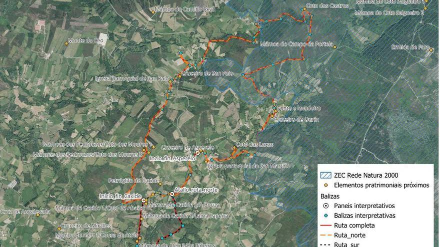 Asperelo, Senra y Santa Baia tendrán una ruta de senderismo