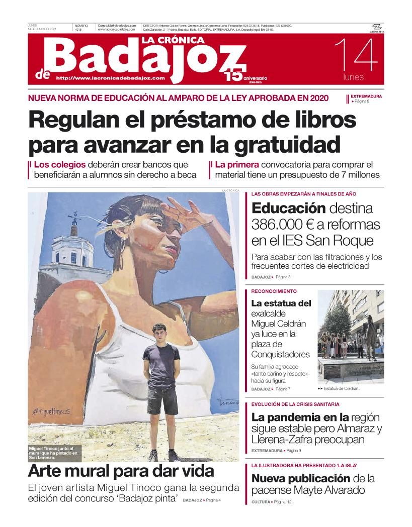 Consulta la portada correspondiente al día 14 de junio del 2021