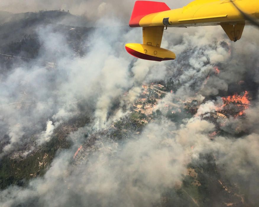 Incendio de grandes dimensiones en Portugal