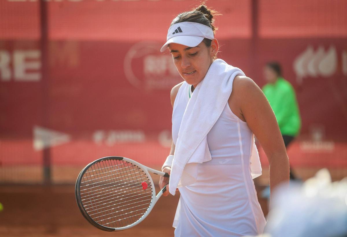 Lucía Cortez durante la final del Campeonato de España de Tenis Absoluto
