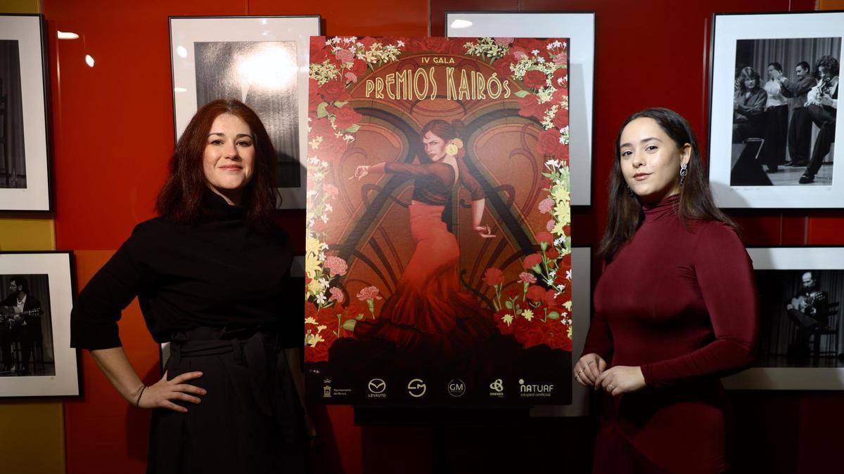 Cristina Franco, 'Menganita de cual',  y Carlota López durante la presentación de la IV Edición en el Teatro Circo.