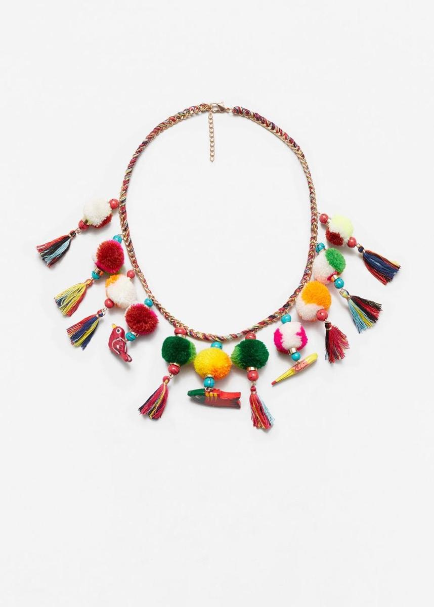 Joyería de verano: collar con pompones