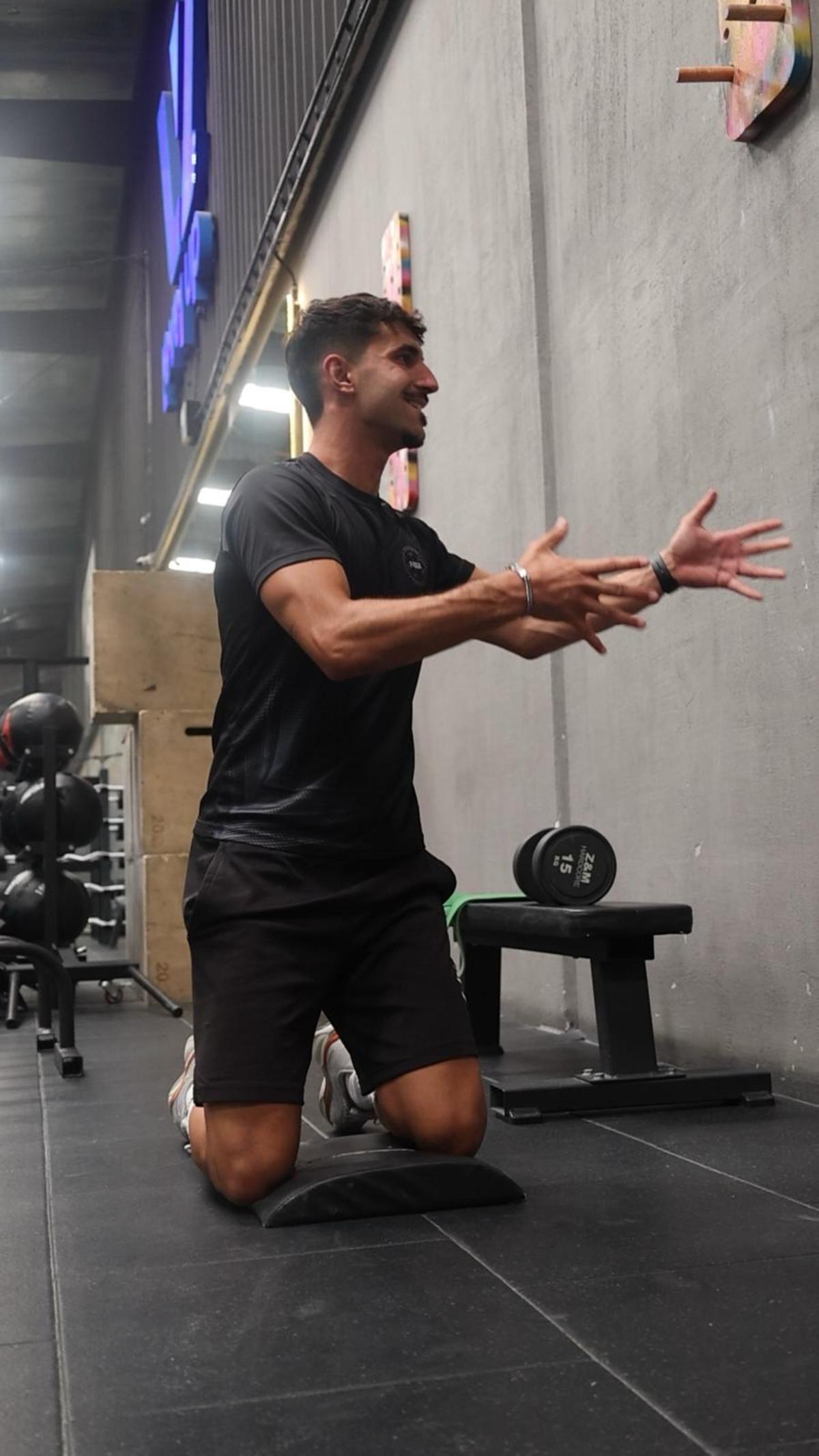 Oriol Soldevila, entrenando en Dubái durante la semana pasada.