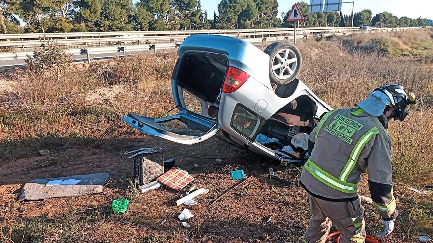 Imagen del accidente tomada y cedida por bomberos del CEIS