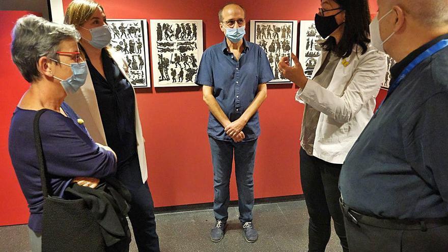 Un moment de la presentació de l&#039;exposició al Museu