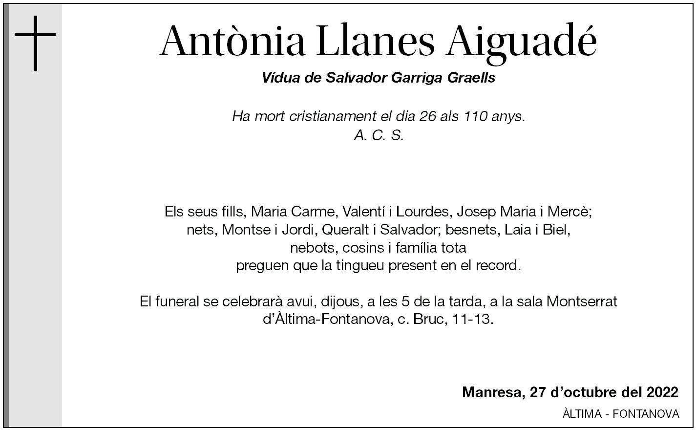 Necrològiques del 27 d'octubre del 2022 Regió7