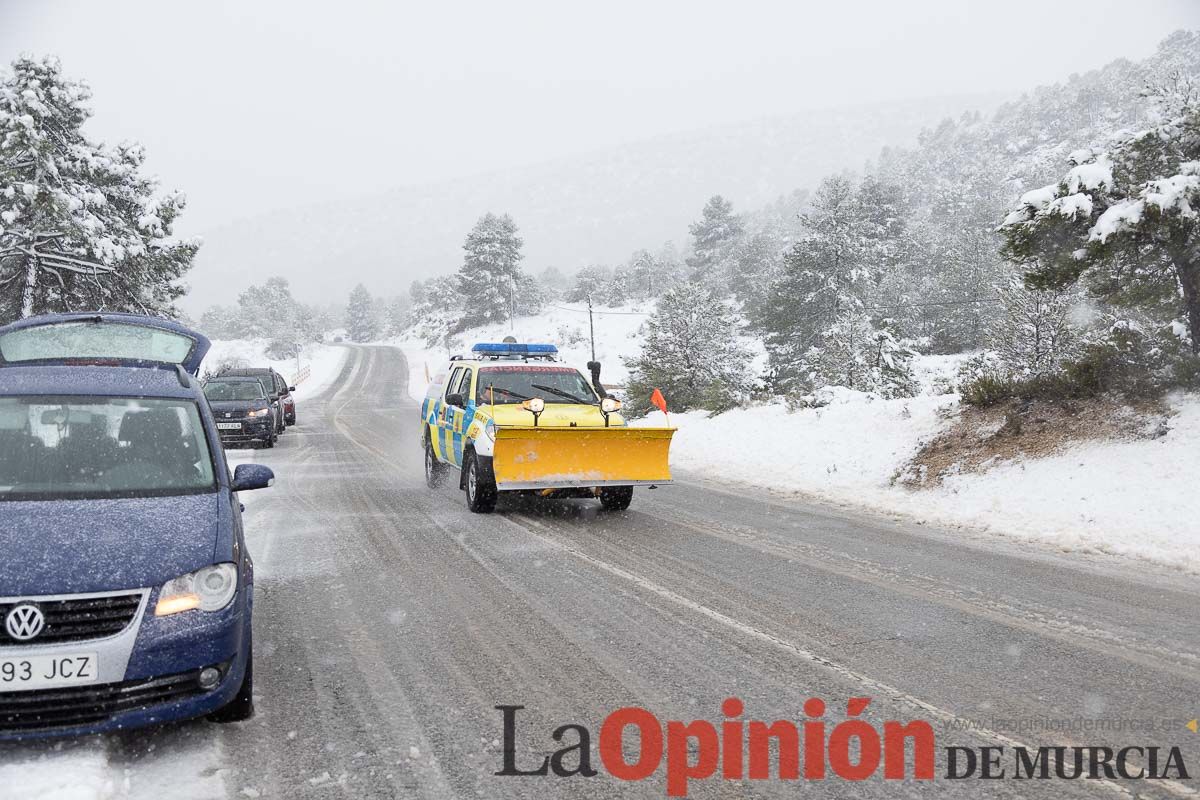 Continúa la nevada en las zonas altas de la comarca del Noroeste