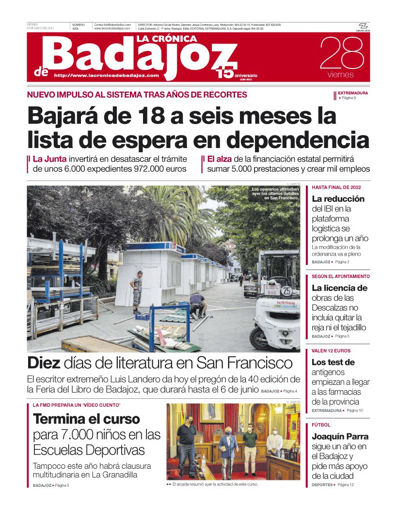 Consulta la portada correspondiente al día 28 de mayo del 2021