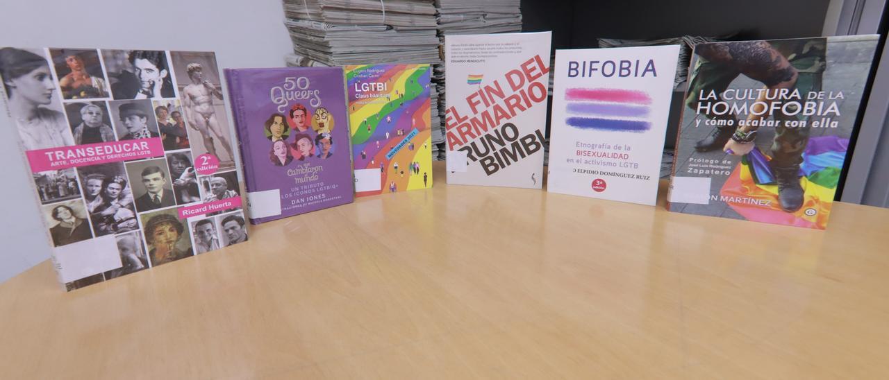 Imagen de algunos de los libros de temática LGTBI que la jueza ha obligado a retirar de institutos de Castelló.