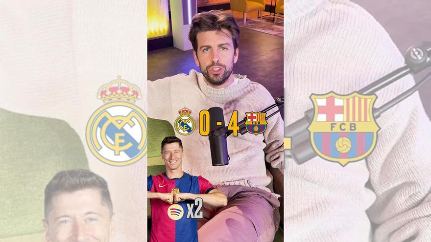Piqué acertó horas antes el resultado de El Clásico ¡incluso el doblete de Lewandowski!