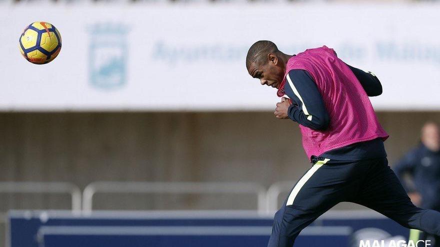 Rolan, en el entrenamiento de esta mañana