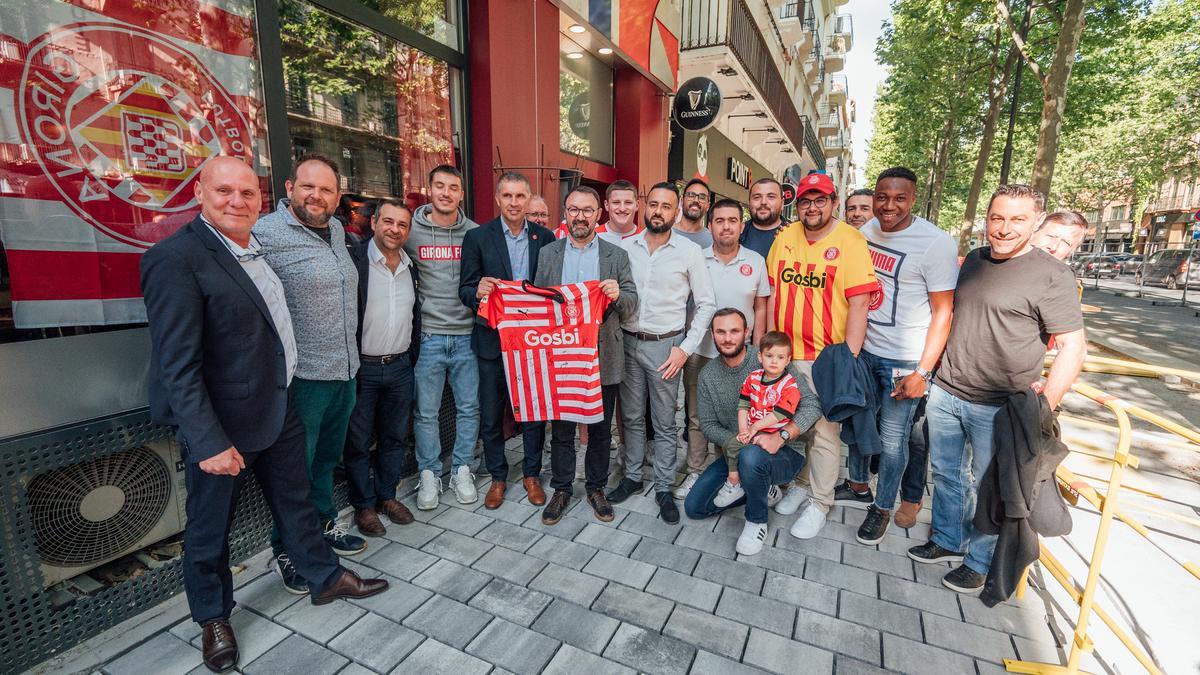 La inauguració de la penya del Girona FC a Perpinyà.