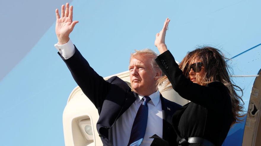 Donald  y Melania Trump durante su gira asiática.