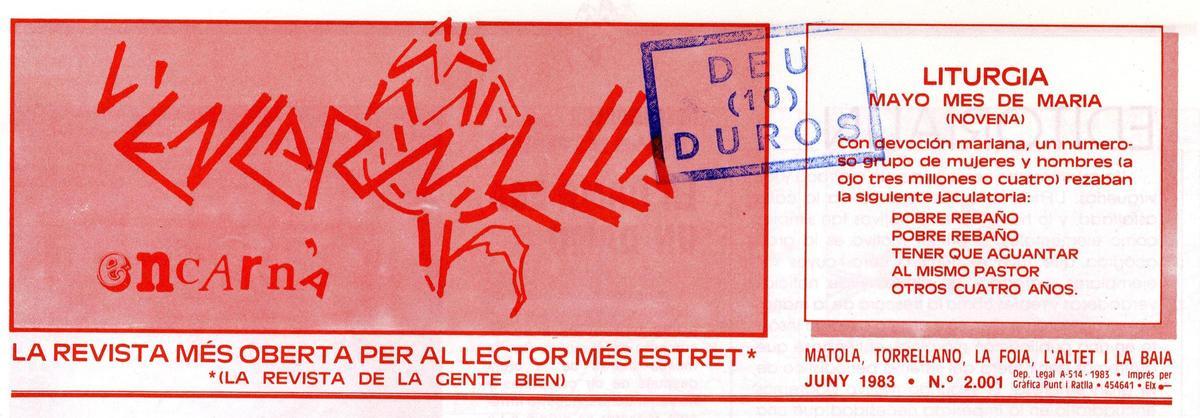 Una de les capçaleres de «L’Encarnella» (1983).