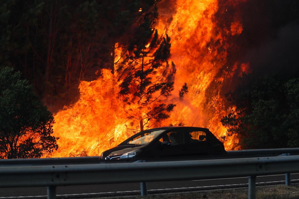 Evacuadas unas 1.400 personas por un incendio forestal en Portugal