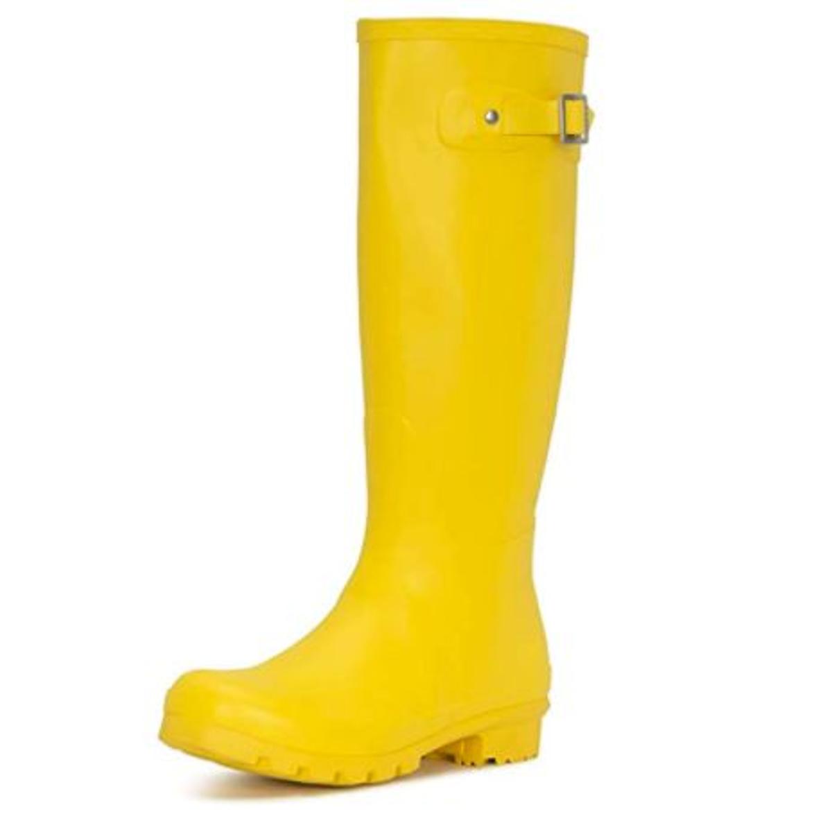 Botas tipo wellington en amarillo