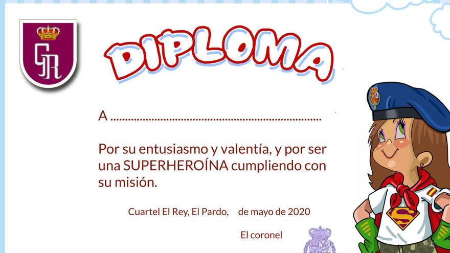 Diploma de la Guardia Real.