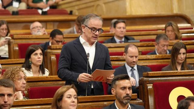 El president d’ERC al Parlament, Josep Maria Jové, en la sessió de control