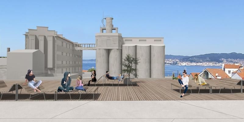 Infografías que recrean cómo quedará la nueva Praza do Rei después de la transformación que acometerá el Concello