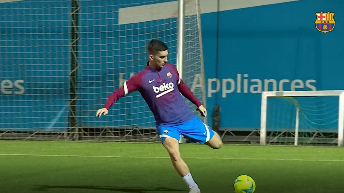 Así ha sido el primer entrenamiento de Ferran Torres con el Barça