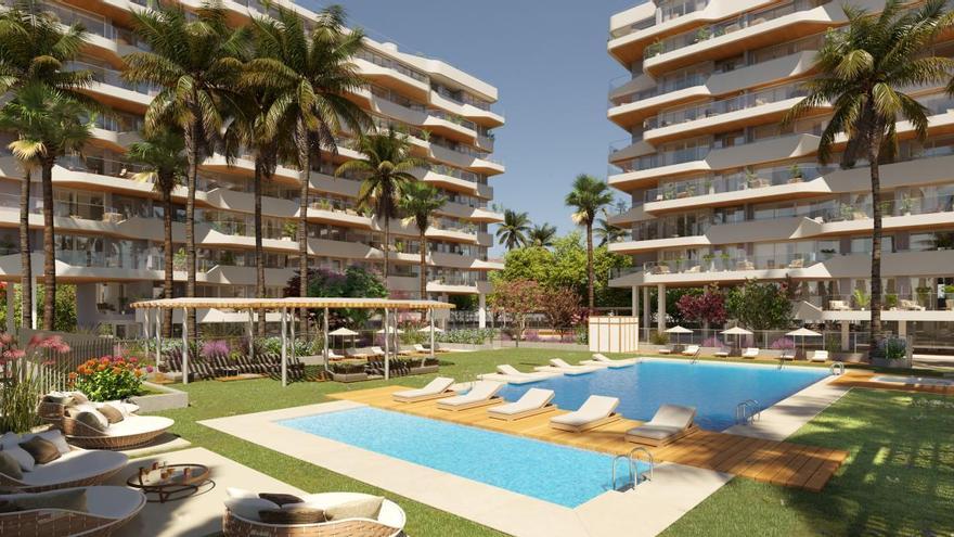 Imagen de una urbanización de Albuilding en la playa de San Juan