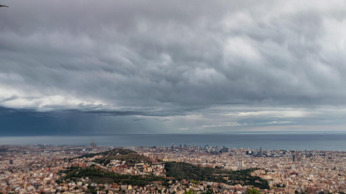 Cielo amenazador en Barcelona