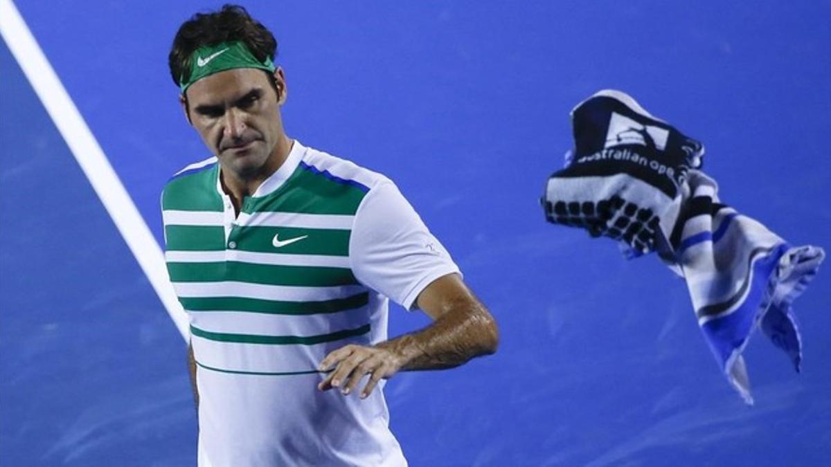 Roger Federer, durante el duelo ante Grigor Dimitrov