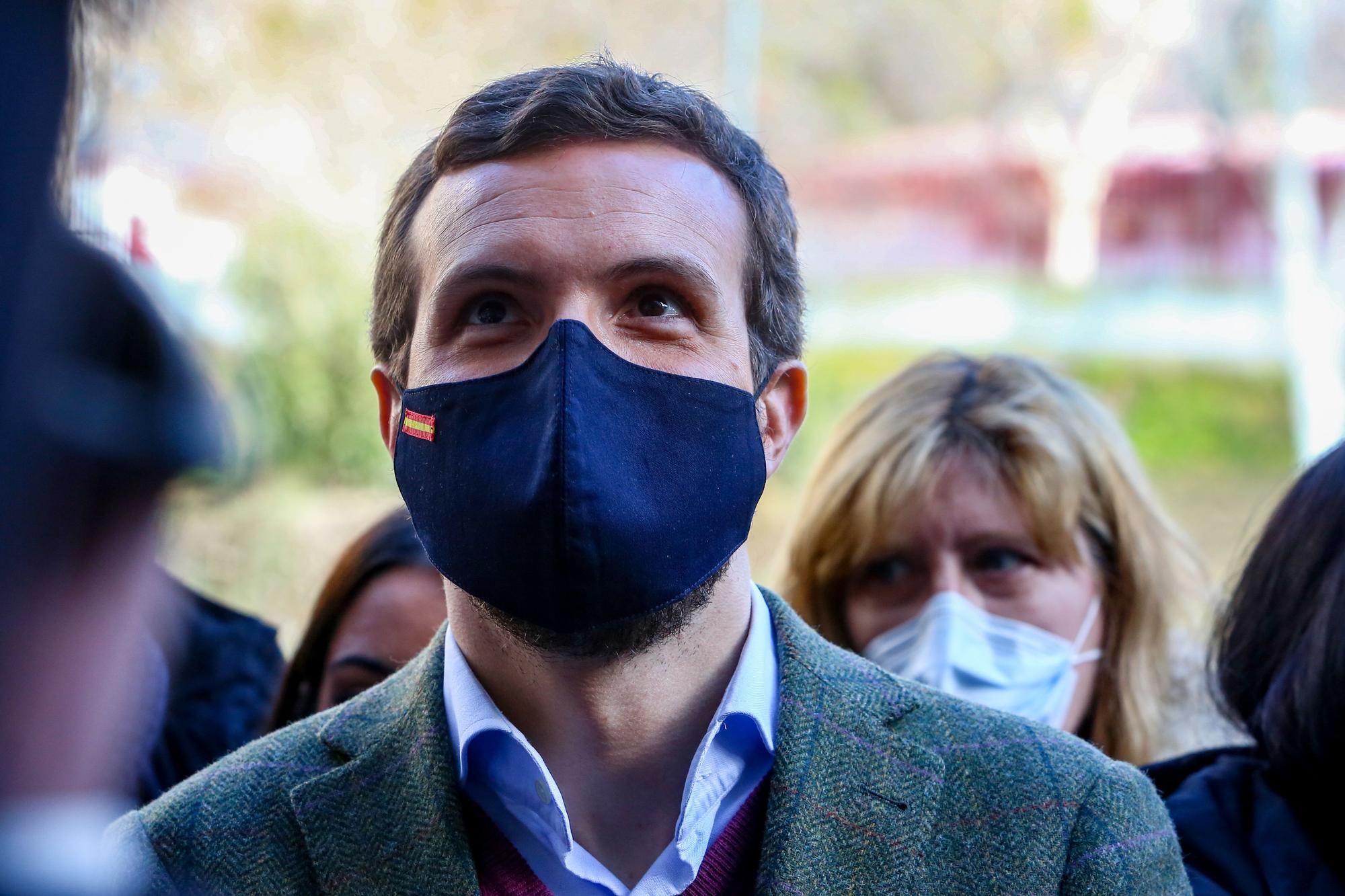 Casado, en Móstoles, en un acto de la asociación 'Ni un niño sin juguetes'.