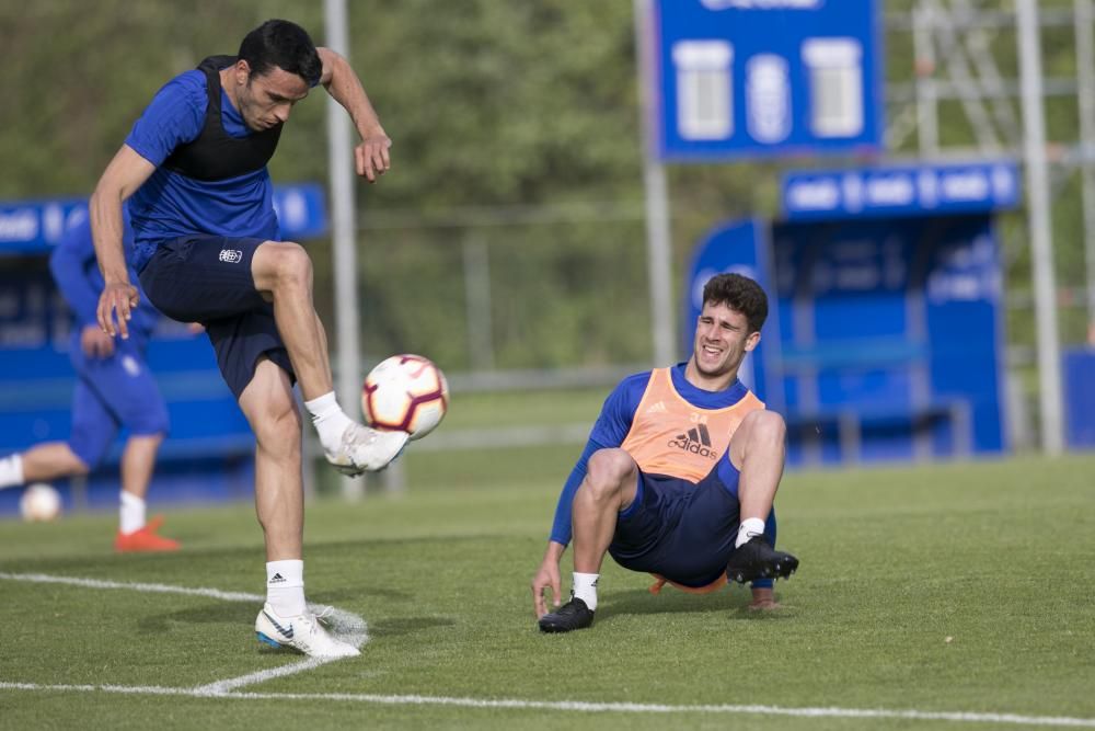 Primer día de Egea en el Oviedo tras su vuelta.