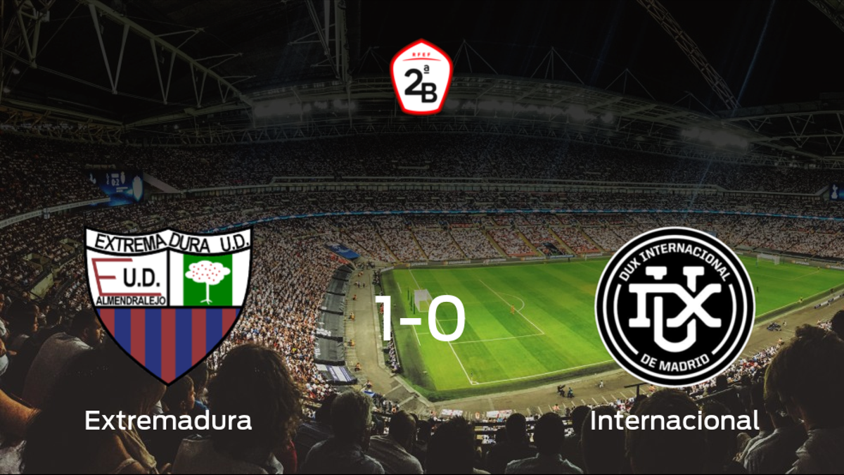 El Extremadura UD logra una ajustada victoria en casa ante el Internacional (1-0)