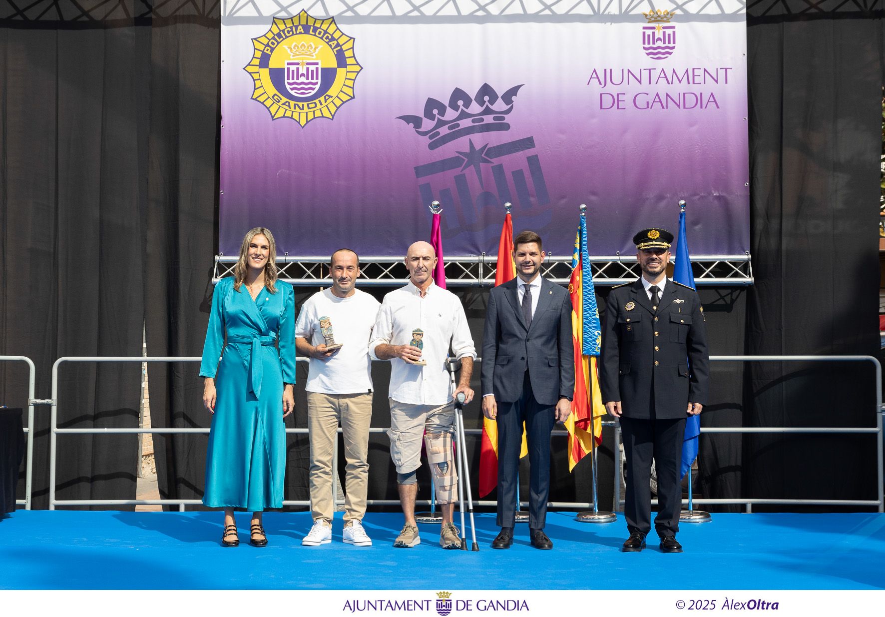 Acto del Dia de la Policía Local de Gandia y reconocimiento a los agentes