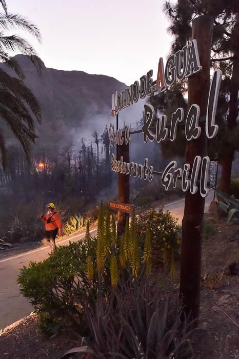 Incendio el hotel Molino del Agua, en Ayacata