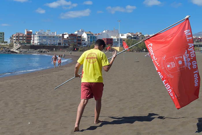 Playas cerradas al baño. Melenara