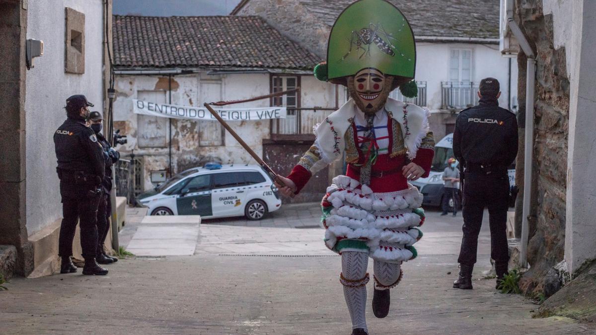 Peliqueiro en el Entroido gallego.