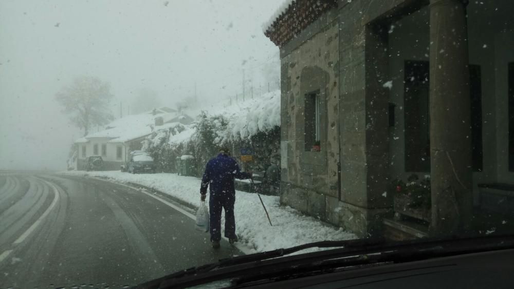 Ola de frío y nieve en Asturias