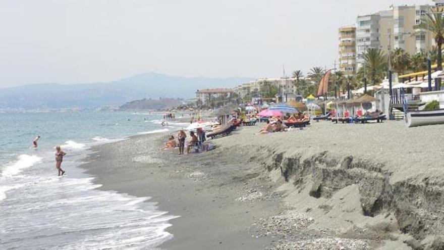 La playa de Ferrara, en Torrox.