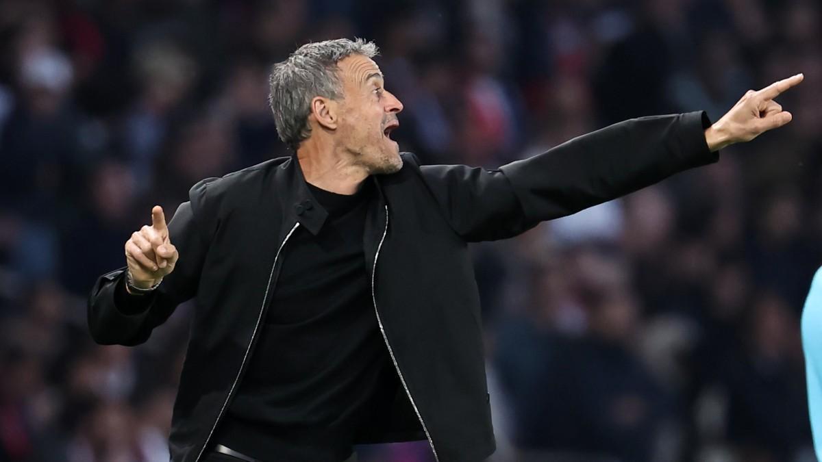 Luis Enrique, durante un partido