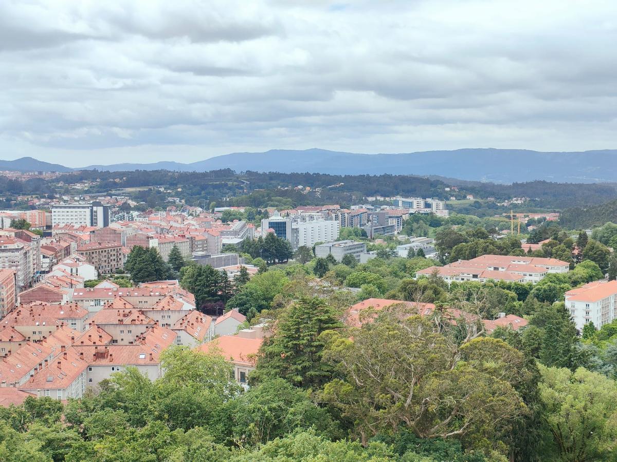 La zona de Conxo y todo el crecimiento de la ciudad hacia el sur.
