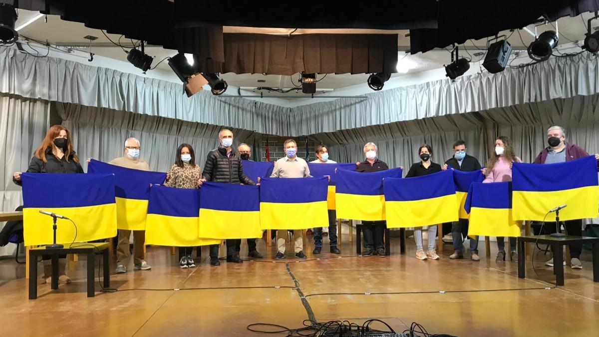 Acto en el pleno en apoyo a Ucrania