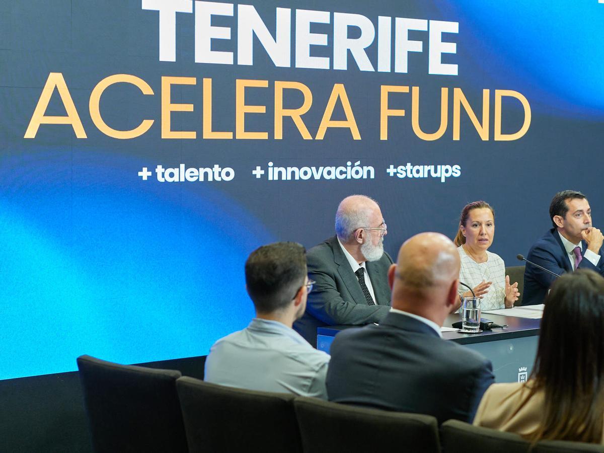 Desde la izquierda, Pedro Afonso, Rosa Dávila y Juan José Martínez durante la rueda de prensa